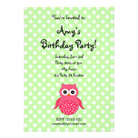 Cute owl birthday invitation