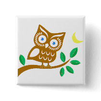 Cute Owl Buttons
