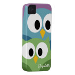 Cute Owl Cartoon eyes with Name - colourful Case-Mate iPhone 4 Cases