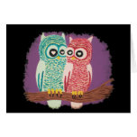 Cute Owl Couple Greeting Card