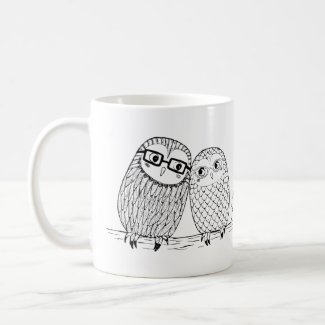 Cute Owl Couple Mug Geek Chic Owl Love Couple Mug
