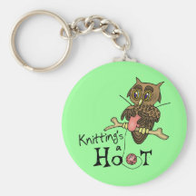 Cute Owl Knitting Keychain