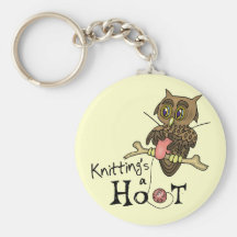 Cute Owl Knitting Keychain