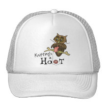 Cute Owl Knitting Trucker Hat