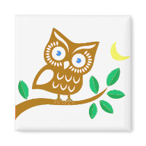 Cute Owl Fridge Magnet