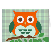 Cute Owl on a Branch Cards
