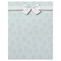 cute owl outlines on blue customized letterhead
