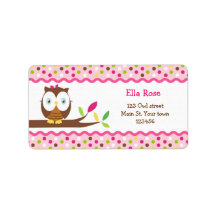 Cute Owl Return Address Labels