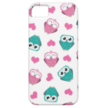 Cute Owls & Hearts iPhone 5 Case
