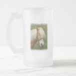 Cute Palomino Pony Frosted Beer Mug