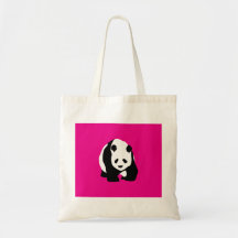 Cute Panda Bear Hot Pink Fuchsia Zoo Wildlife Gift Bags