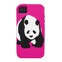 Cute Panda Bear Hot Pink Fuchsia Zoo Wildlife Gift Vibe iPhone 4 Case