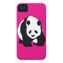 Cute Panda Bear Hot Pink Fuchsia Zoo Wildlife Gift iPhone 4 Cover