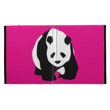 Cute Panda Bear Hot Pink Fuchsia Zoo Wildlife Gift iPad Folio Cover