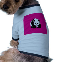 Cute Panda Bear Hot Pink Fuchsia Zoo Wildlife Gift Doggie T Shirt