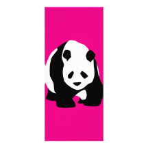 Cute Panda Bear Hot Pink Fuchsia Zoo Wildlife Gift Custom Invites
