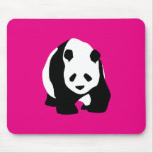 Cute Panda Bear Hot Pink Fuchsia Zoo Wildlife Gift Mouse Pad