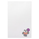 Cute Panda Bear with Balloon Stationery Paper