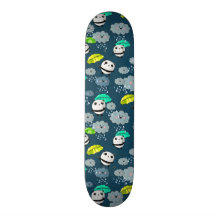 Cute Panda Bears Pattern Skate Deck