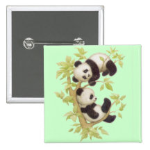 Cute Pandas Buttons