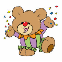 cute party clown teddy bear design photo sculpture