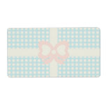 CUTE PASTEL BLUE POLKADOTS PERSONALIZED SHIPPING LABELS