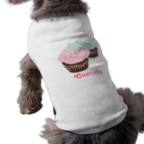 Cute Pastel Frosted Cupcakes Pet T Shirt