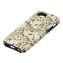 Cute Pastel Hand Drawn Retro Flowers & Birds