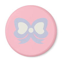 CUTE PASTEL PINK PURPLE RIBBON REFRIGERATOR MAGNETS
