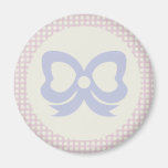 CUTE PASTEL PURPLE POLKADOTS AND RIBBONS MAGNET