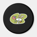 cute patriotic bunny rabbit refrigerator magnets