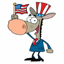 cute patriotic donkey cartoon democrat photo cut out