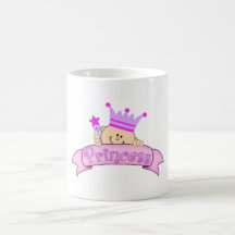Cute Peeking Baby Princess Coffee Mugs