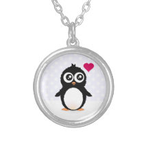 Cute penguin cartoon necklace