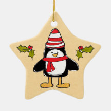 Cute Penguin Christmas Ornament