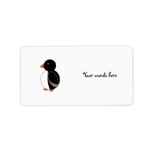 Cute penguin labels