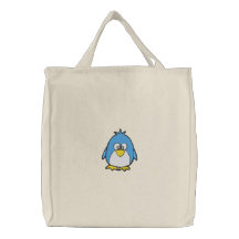 cute penguin lg embroidered bags