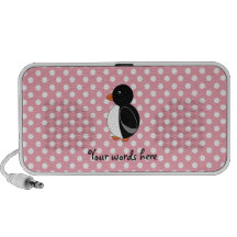 Cute penguin pink polka dots speaker