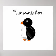 Cute penguin poster