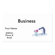 cute penguin smelling flowers business cards