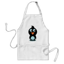 Cute Penguin Standing on Ice Apron
