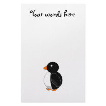 Cute penguin custom stationery