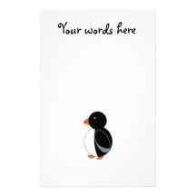 Cute penguin stationery design