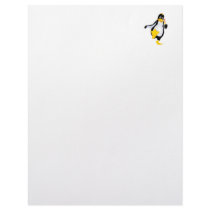 cute penguin with ice cream letterhead