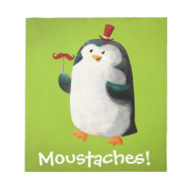 Cute Penguin with Mustaches notepads