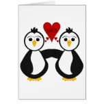 Cute Penguins Thinking Love