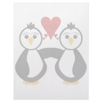 Cute Penguins Thinking Love