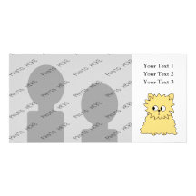 Cute Persian Cat. Yellow. Custom Photo Card
