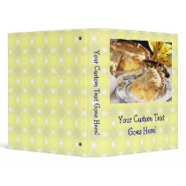Cute Personalized Recipe Book, Apple Pie Photo 3 Ring Binders