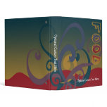 Cute Personalized Recipe Book, Retro Swirl binders
